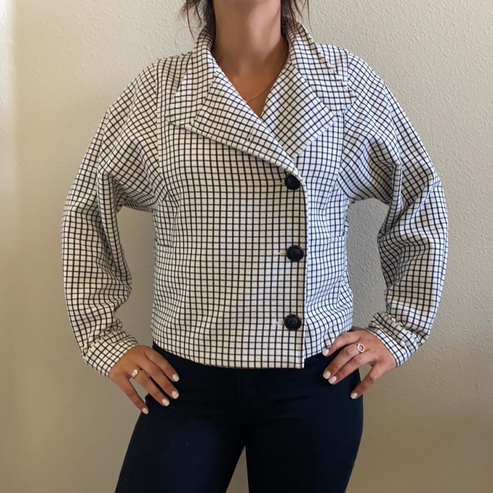 CAbi Black and White Jacket XS
